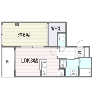 ドリーム川端弐番館201号室-間取り