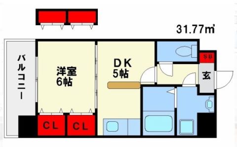 401号室-間取り