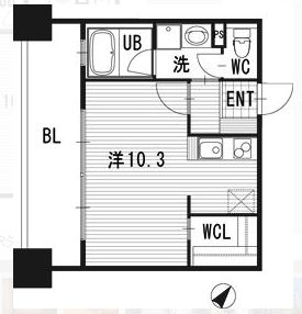 ステイシス博多駅前409号室-間取り