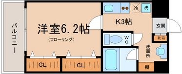 リバティシティ天神905号室-間取り