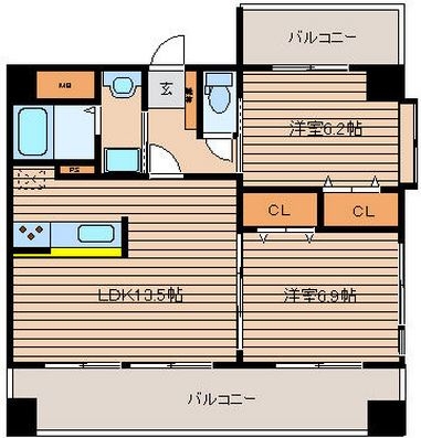 コートＫ７505号室-間取り