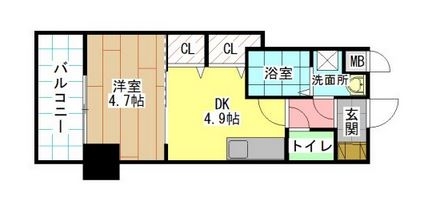 アクタス天神III205号室-間取り