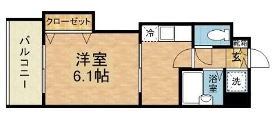 クロスステージ博多駅前702号室-間取り