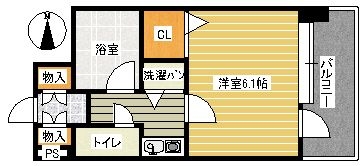 ライオンズマンション大手門第2705号室-間取り