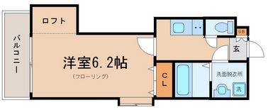 ラフィネス博多リバーステージ801号室-間取り