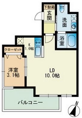 ビエネスタ千代県庁口1106号室-間取り