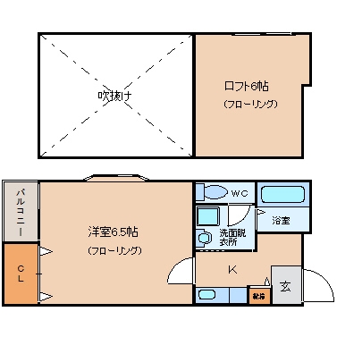 イル・グラッツィア薬院202号室-間取り