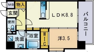 アンベリール薬院1001号室-間取り