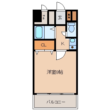 ウエストパーク２１501号室-間取り