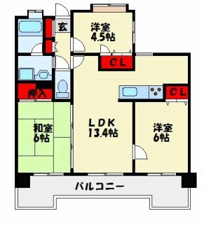 ダイアパレスグランデージ博多駅前1003号室-間取り