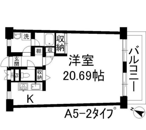 アーバンハイツ住乃江408号室-間取り