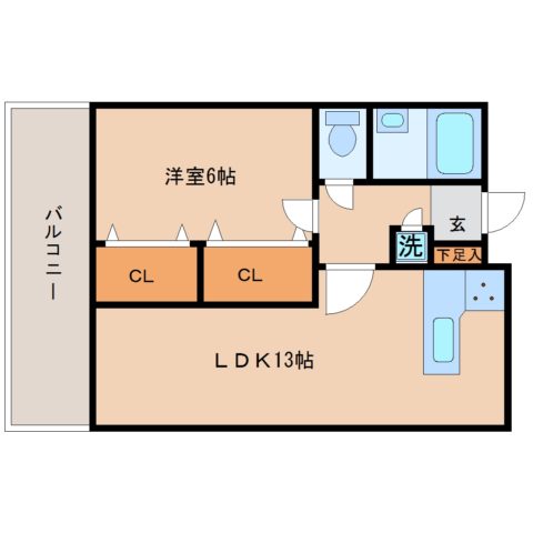 ヴィラニューエイジ205号室-間取り