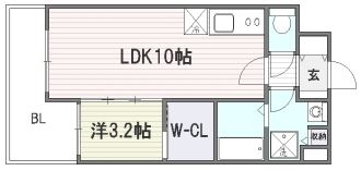 ラフレシーサ博多駅南307号室-間取り