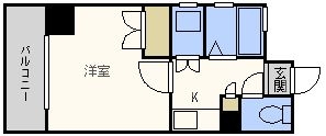 ディアマンテ薬院501号室-間取り