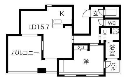 ラクレイス薬院802号室-間取り