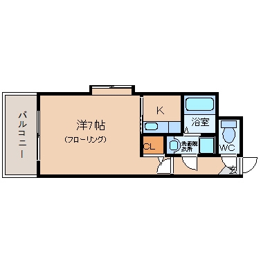 エーデル薬院603号室-間取り