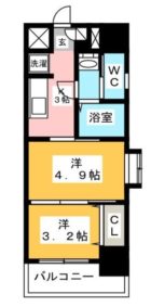 ＹＧＭ九大病院前 - 所在階 の間取り図