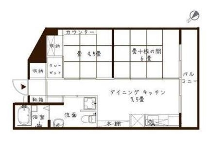 新高砂マンション607号室-間取り