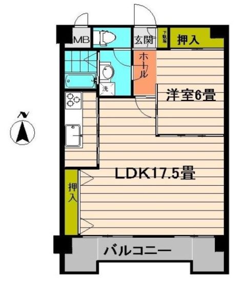 朝日プラザ博多217号室-間取り