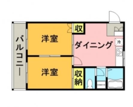 シャトーローリエ博多203号室-間取り