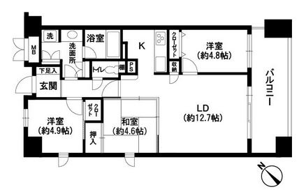 195-GA1102号室-間取り