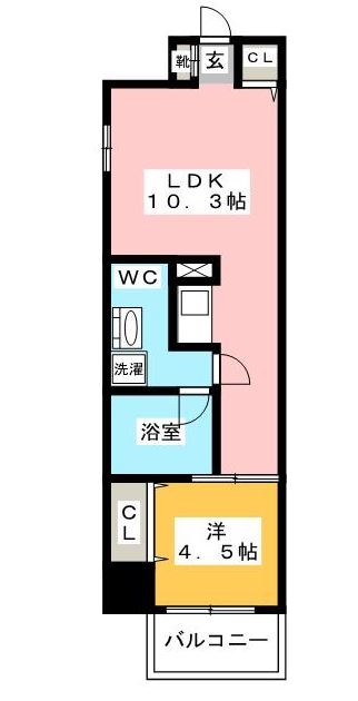 レジデンシャルヒルズアネックススイート1004号室-間取り