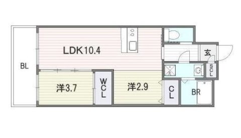 ラファセ九大病院前503号室-間取り