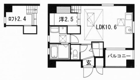 ＲＥＮＡＣＥ　ＦＯＲＥＳＴ　ＨＡＫＡＴＡ502号室-間取り