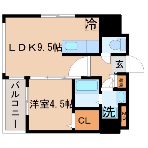 ベイシック薬院601号室-間取り