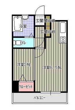 willDo唐人町801号室-間取り