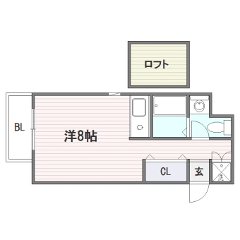 ＲＪＲ博多駅東501号室-間取り