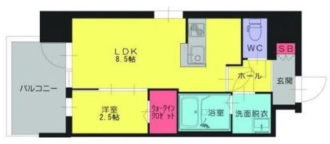 グランコート九大病院前502号室-間取り