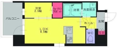 グランコート九大病院前601号室-間取り