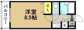 グリーンヒル博多402号室-間取り