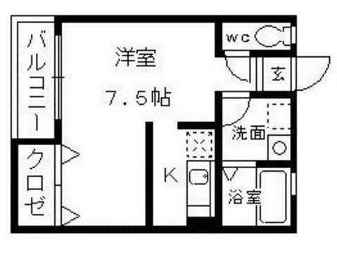 Ａレガート東比恵駅前302号室-間取り