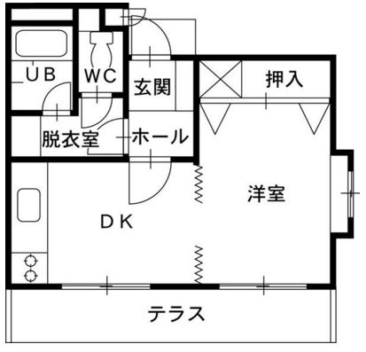 ハイツフォーレスト102号室-間取り