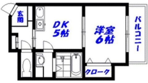 グレースセラー西新403号室-間取り