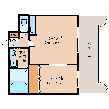 Ｒマンション駅南403号室-間取り