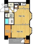 ステイツ博多駅II - 所在階 の間取り図