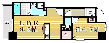 プレジールTJ905号室-間取り