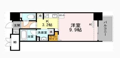 ウェルブライト博多ステーション905号室-間取り