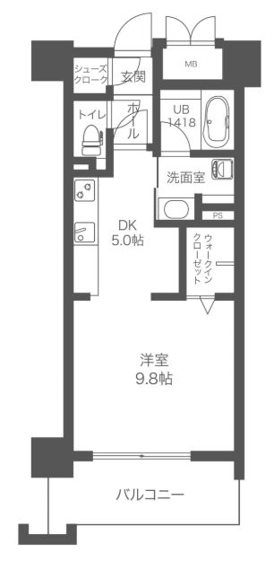 ウェルブライト博多ステーション504号室-間取り