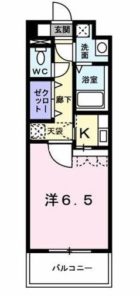 ウィザード空港通り - 所在階 の間取り図