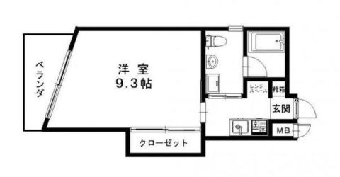 スカイハウス平尾202号室-間取り