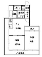 ダイアパレス天神東 - 所在階 の間取り図