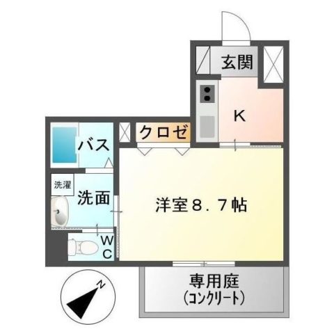 ボンヌールメゾン白金101号室-間取り