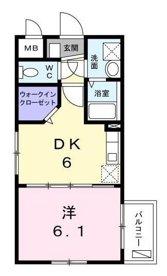 プラムガーデン箱崎203号室-間取り