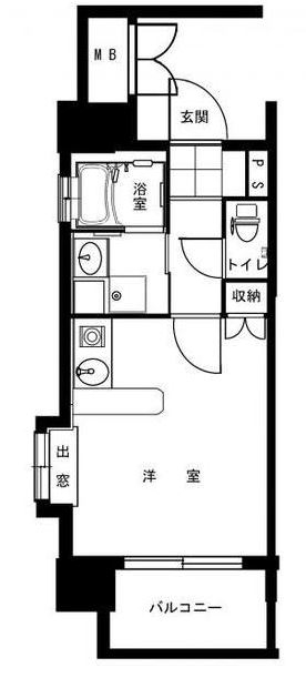 ウエストサイド箱崎401号室-間取り