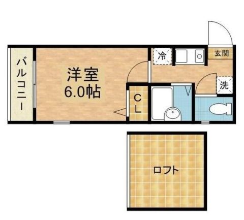 ヴィラ・ココ201号室-間取り