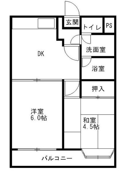 アークヴィラ大濠西207号室-間取り